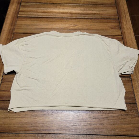 G Lobal Tan SS Cut Crop Tee "Iron Maiden" - Size XL - Picture 3 of 5